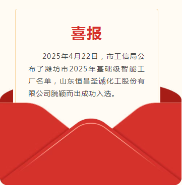 喜报|我公司获得潍坊市2025年基础级智能工厂荣誉称号