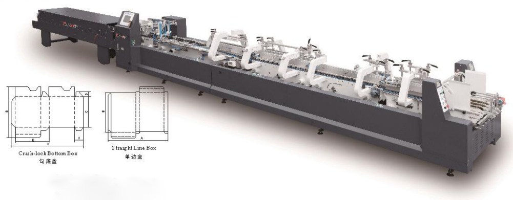 Automatic Folder Gluer Machine Series for small Paper BoxZH-880/1000/1200BFT
