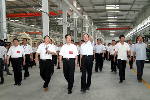 天津市委书记张高丽参观我公司宝坻新工厂，做出指导意见