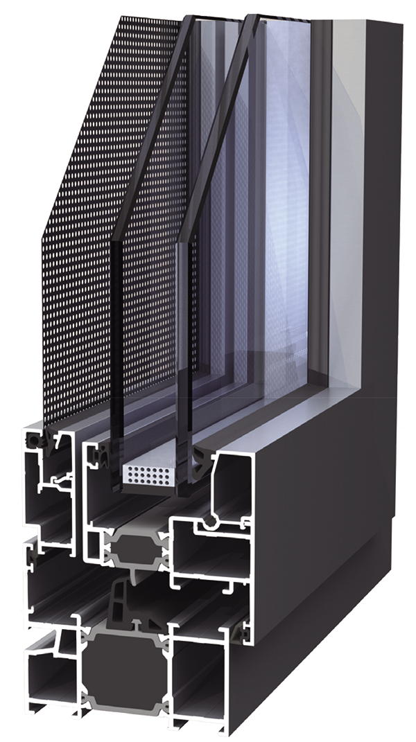ES77 integrated window screen